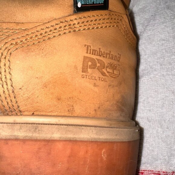 Timberland PRO Boots Waterproof Wheat Nubuck 6" Steel Toe Boots AS IS - Picture 8 of 11